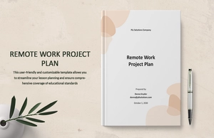 Remote Work Project Plan Template