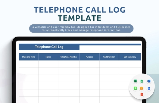 Telephone Call Log Template