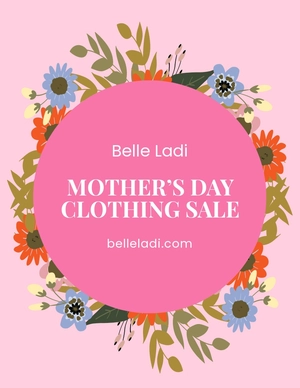 Mother's Day Sale Flyer Template