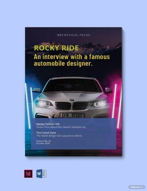 Car Styling Magazine Template