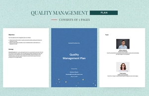 Quality Management Plan Template For Manufacturing