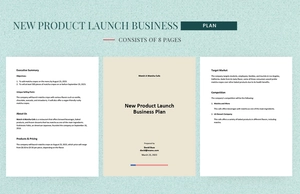 New Product Launch Business Plan Template