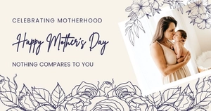 Free Modern Mother's Day Facebook Post Template to Edit Online