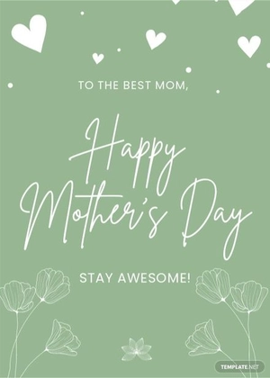 Vintage Mother's Day Card Template