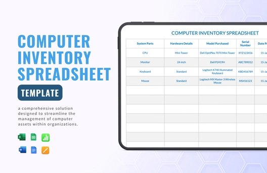 Computer Inventory Spreadsheet Template