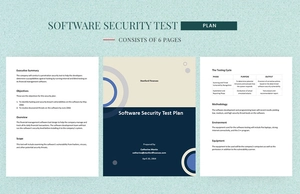 Software Security Test Plan Template