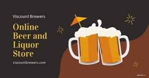 Free Online Beer Store Facebook Post Template to Edit Online