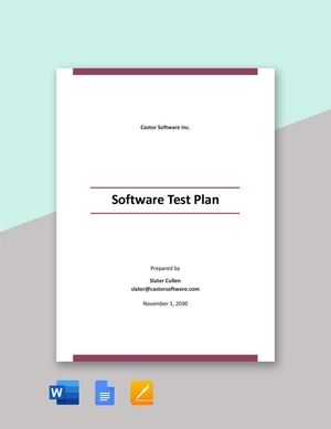 Simple Software Test Plan Template Simple Software Test Plan Template