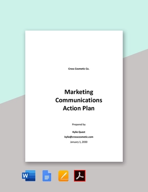 Marketing Communications Action Plan Template