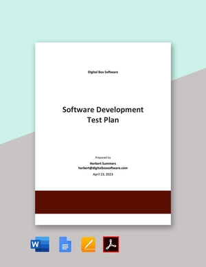 Software Development Test Plan Template