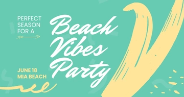 Free Beach Vibes Facebook Post Template to Edit Online