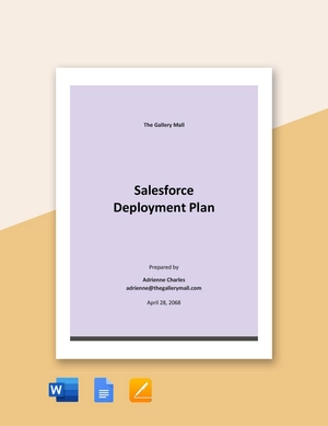 Salesforce Deployment Plan Template Salesforce Deployment Plan Template