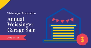 Free Annual Garage Sale Facebook Post Template to Edit Online