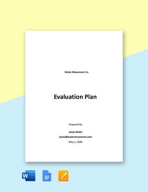 Evaluation Plan Template