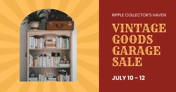 Free Vintage Garage Sale Facebook Post Template to Edit Online
