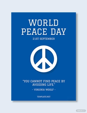 International Peace Day Greeting Card Template