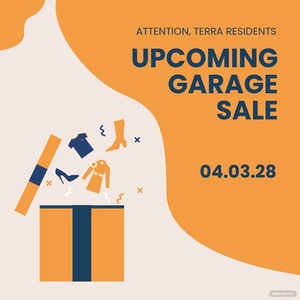 Free Garage Sale Announcement Instagram Post Template to Edit Online