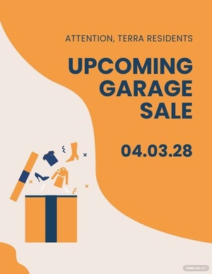 Garage Sale Announcement Flyer Template