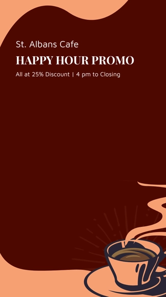 Free Happy Hour Promotion Snapchat Geofilter Template to Edit Online