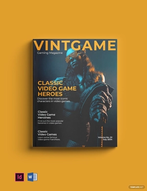 Vintage Gaming Magazine Template