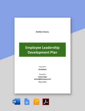 Employee Leadership Development Plan Template