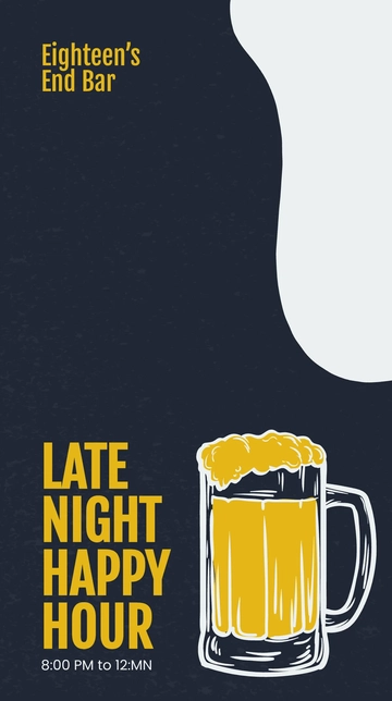 Free Late Night Happy Hour Snapchat Geofilter Template to Edit Online