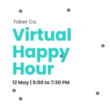Free Virtual Happy Hour Instagram Post Template to Edit Online
