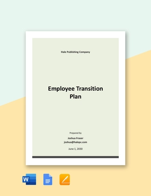 Sample Employee Transition Plan Template
