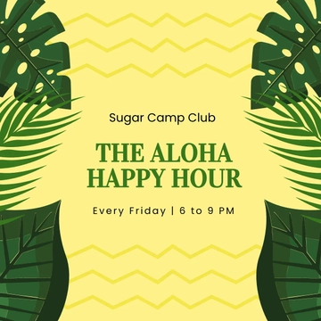 Free Happy Hour Event Instagram Post Template to Edit Online