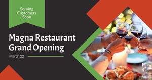 Free Restaurant Grand Opening Facebook Post Template to Edit Online