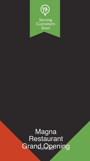 Free Restaurant Grand Opening Snapchat Geofilter Template to Edit Online