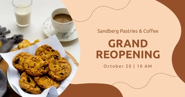 Free Grand Reopening Facebook Post Template to Edit Online