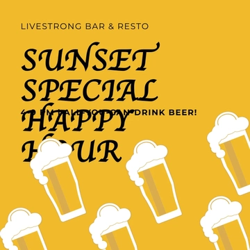 Free Special Happy Hour Instagram Post Template to Edit Online