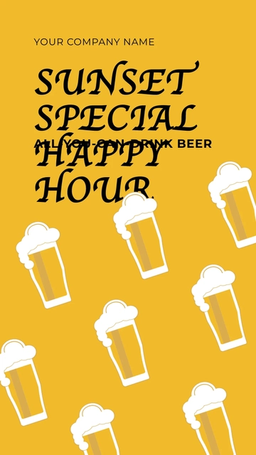Free Special Happy Hour Instagram Story Template to Edit Online