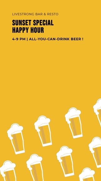 Free Special Happy Hour Snapchat Geofilter Template to Edit Online