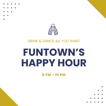 Free Happy Hour Advertisement Instagram Post Template to Edit Online