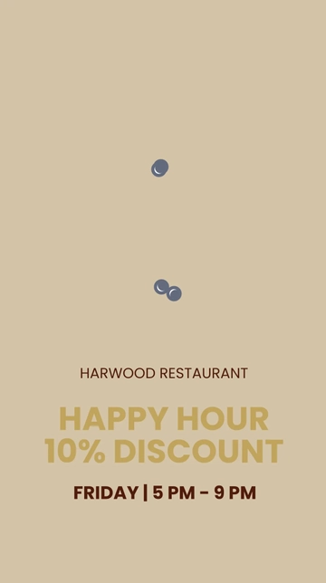 Free Vintage Happy Hour Whatsapp Post Template to Edit Online