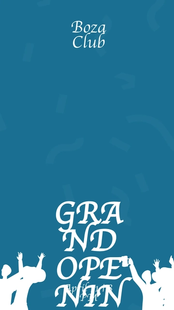 Free Grand Opening Party Snapchat Geofilter Template to Edit Online
