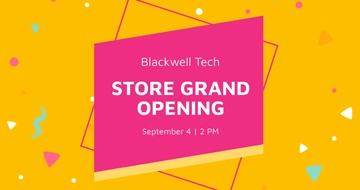 Free Store Grand Opening Facebook Post Template to Edit Online