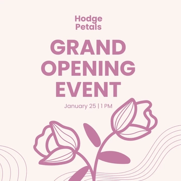 Free Flower Shop Grand Opening Instagram Post Template to Edit Online