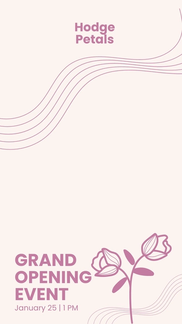 Free Flower Shop Grand Opening Snapchat Geofilter Template to Edit Online