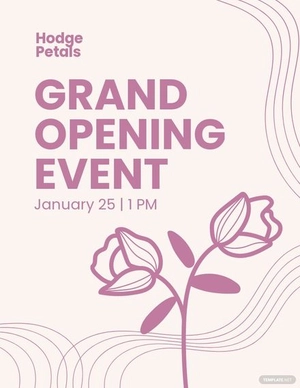 Flower Shop Grand Opening Flyer Template