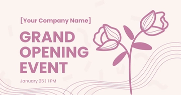 Free Flower Shop Grand Opening Facebook Post Template to Edit Online