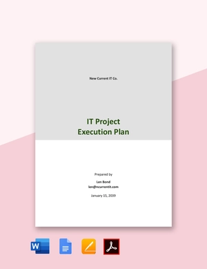 IT Project Execution Plan Template