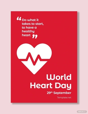World Heart Day Greeting Card Template