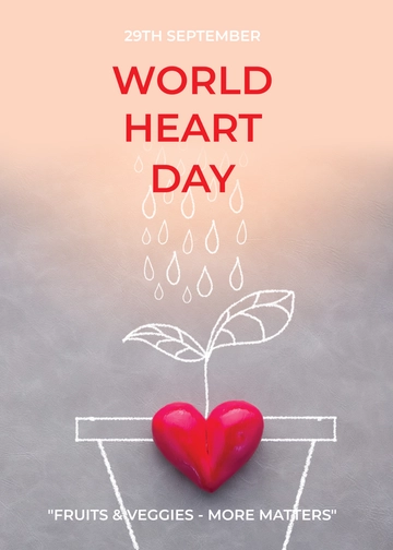 Free International Heart Day Greeting Card Template to Edit Online