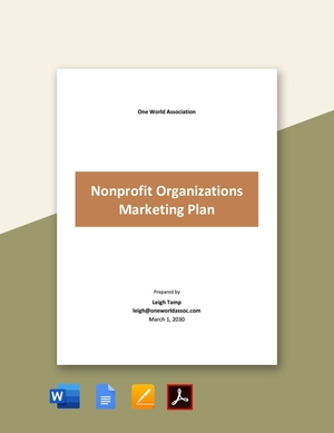 Nonprofit Organizations Marketing Plan Template Nonprofit Organizations Marketing Plan Template