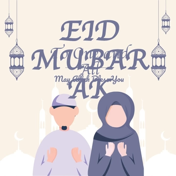 Free Eid Mubarak Instagram Post Template to Edit Online