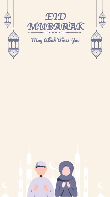 Free Eid Mubarak Snapchat Geofilter Template to Edit Online