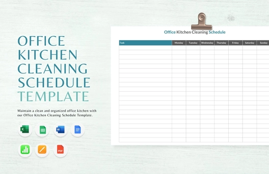 Office Kitchen Cleaning Schedule Template